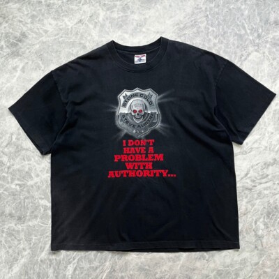 VTG 90s WWF STONE COLD STEVE AUSTIN POLICE 1998 AUTHORITY T-SHIRT