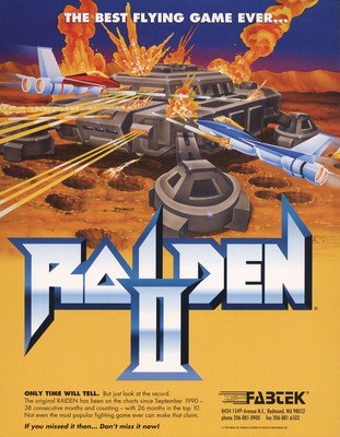 Raiden II Arcade Glossy Promo Ad Poster Unframed A0604