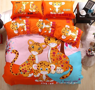 Set Bettbezug Bettwäsche Kissenbezüge Bettbezug Leopardi Duvet Cover BED0056 P