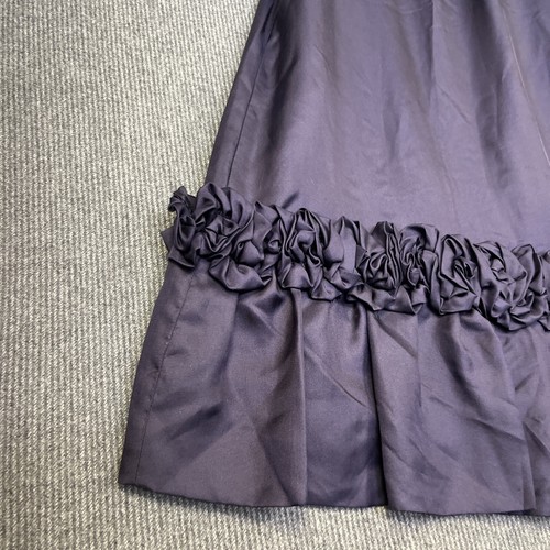 Yoana Baraschi navy blue silk ruffle party dress size USA 8 style NO 6007 - Picture 7 of 23