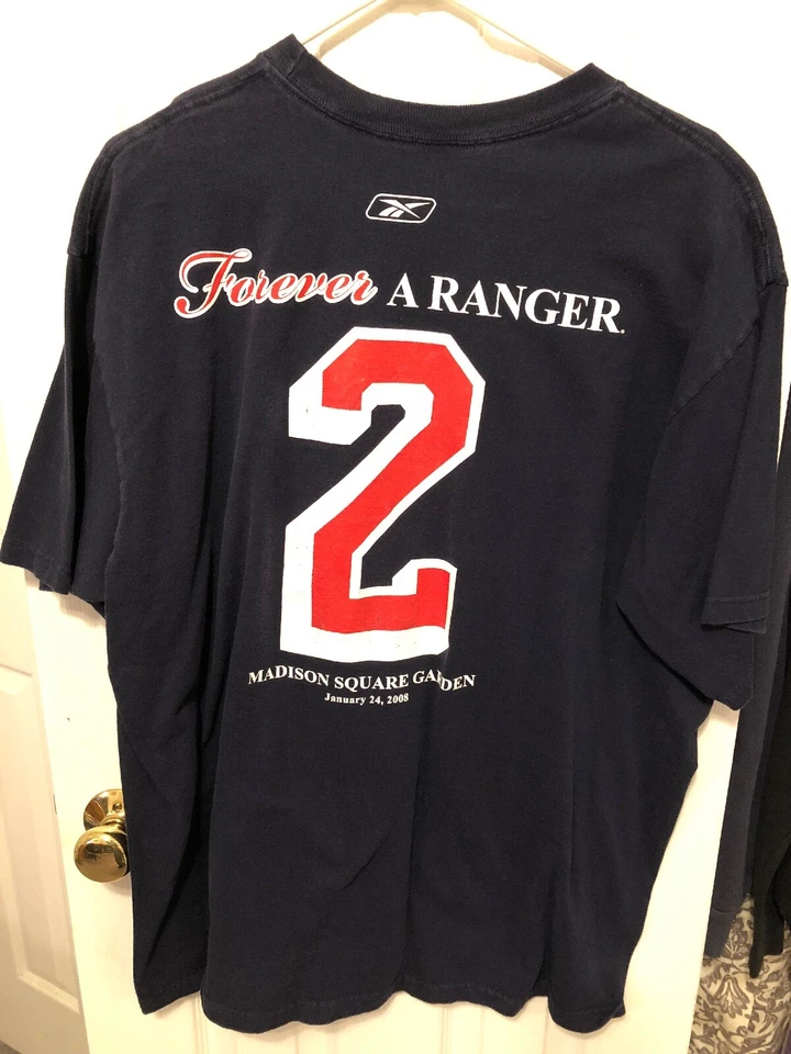 Brian Leetch New York Rangers Forever A Ranger Reebok Shirt XXL - Image 2 of 2