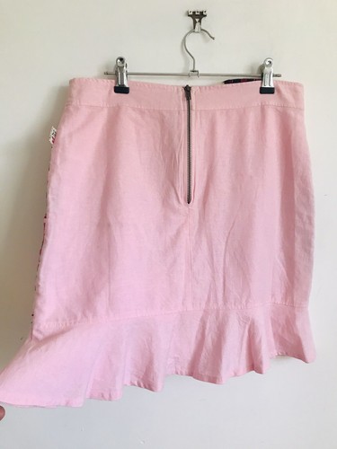 SAVAGE CULTURE Cute Pink Cotton Embroidered Short Skirt Ladies Size S / 8 Good C - Picture 7 of 10