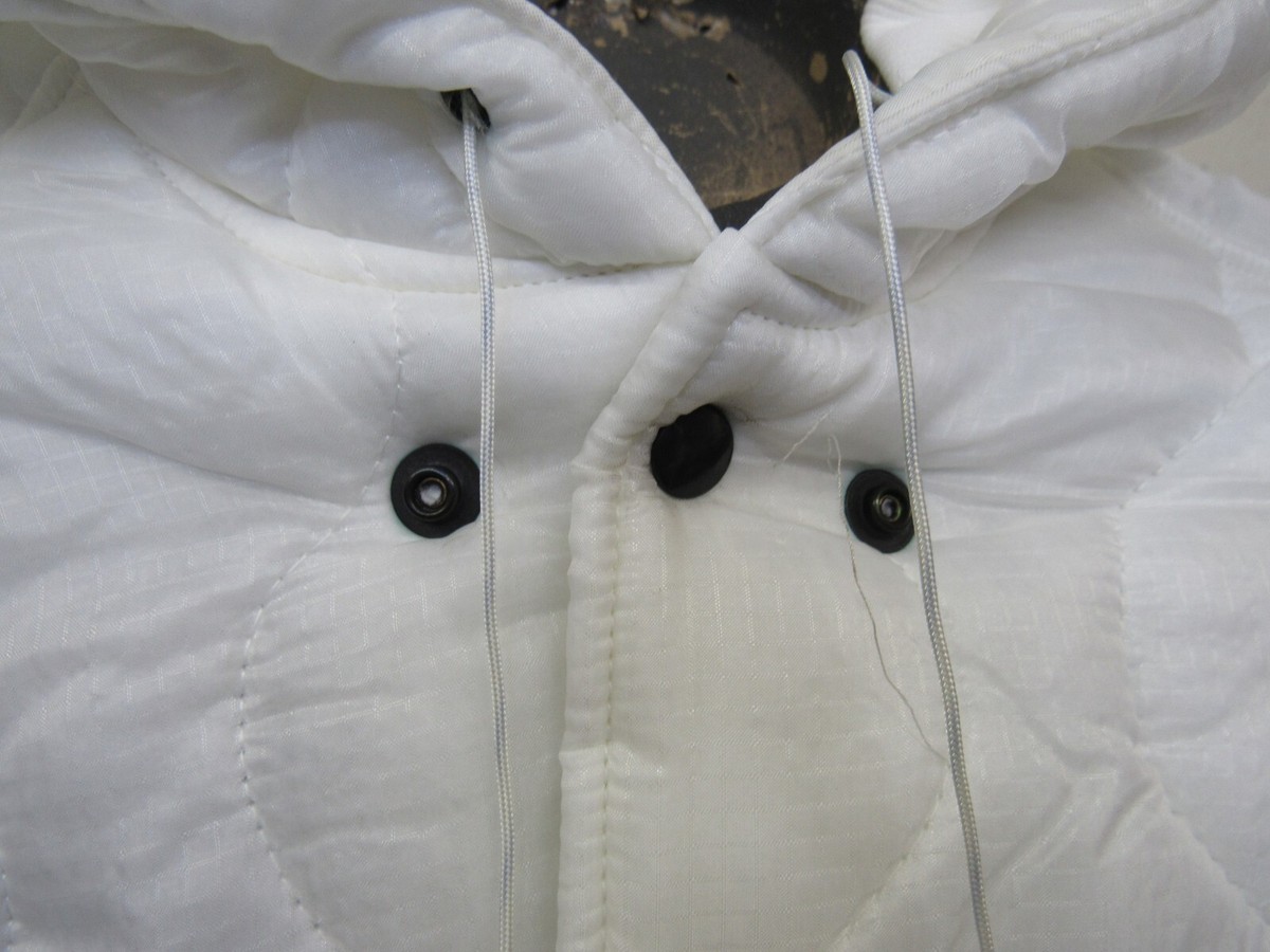 Vintage US Military White Quilted Parka Food Inspectors