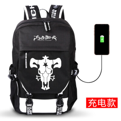 black anime backpack