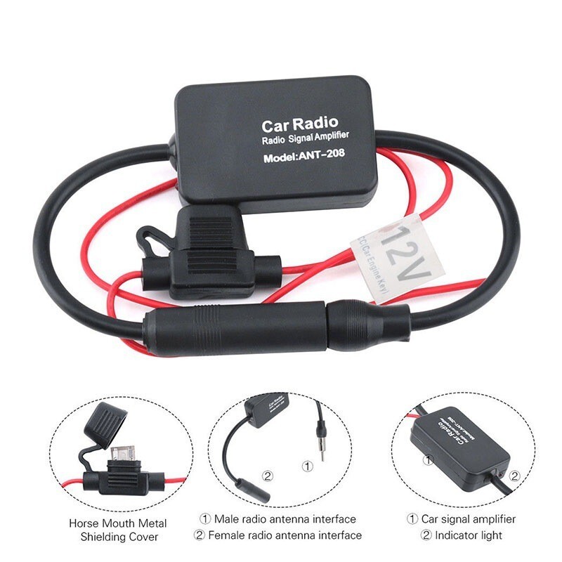 ANTENNA RADIO AMPLIFICATORE Segnale Professionale Booster Per Auto EUR 9,42 - IT - Foto 4