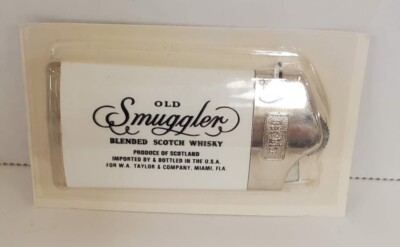 Vintage Old Smuggler Blended Scotch Whisky Lighter NIB - Still has liquid