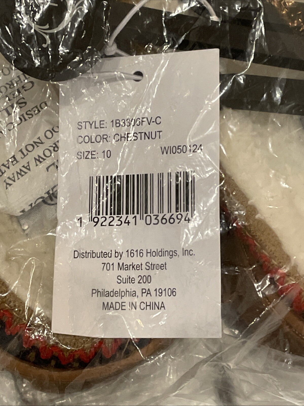 SAOLA Pantofole Sole Mates Ho taglia 10 taglia 11 colore castagno calde Natale inverno