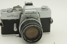 Minolta SRT 202 35mm Film Camera Body, Chrome w/55mm 1.7 lens For Parts/Repair 