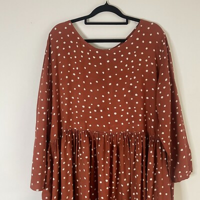 princess polly baby blue dress Yoke Panel Maxi Dress-Brown Spot main image 1