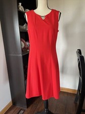 APT9 RED FIT & FLARE PANEL SLEEVELESS DRESS Sz 10