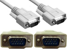 Lot60 3ft short SVGA/VGA Male-M Monitor/LCD/TV/HDTV/Projector Patch Cable/Cord W