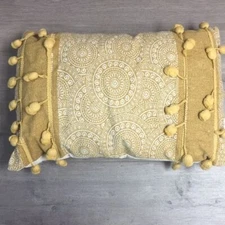 Rizzy and Mina Victory Matching Golden Yellow Throw Pillows 2 piece set