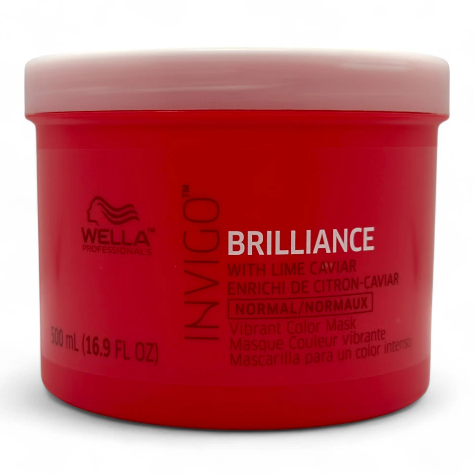 Wella Invigo Brilliance Color Mask 16.9oz Fine/Normal Hair Vibrancy & Shine - Image 3 of 3