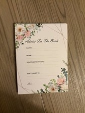 7x “Advice for The Bride” Hen Party Cards Bride to Be