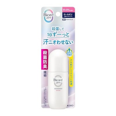 Biore Zero  Deodorant Roll-On Soap Scent