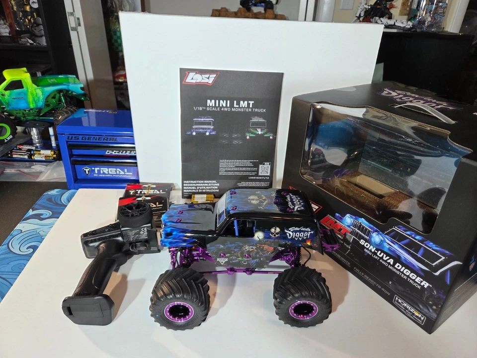 Nuevo RTR Losi Mini LMT SON UVA EXCAVADORA modificación completa de aluminio GPM real Foto 3 de 4