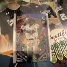 Bowman Sebastian Walcott Texas Rangers Prospect Power-Up Insert Baseball Card