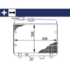 Kühler Motorkühlung MAHLE CR 145 000S für Fiat Seat Panda Marbella Terra