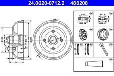 Tambour de frein Opel CORSAVAN