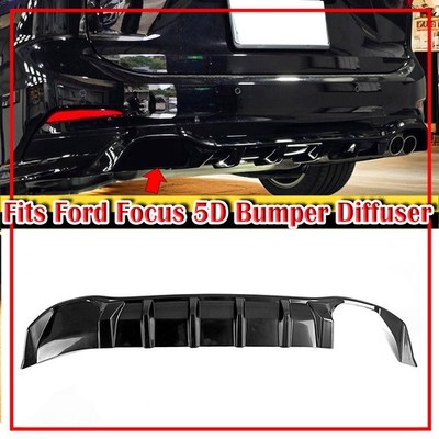 Rear Bumper Diffuser Spolitter 22-25 Unpainted Fits Ford Focus MK4 Wagon ST Line