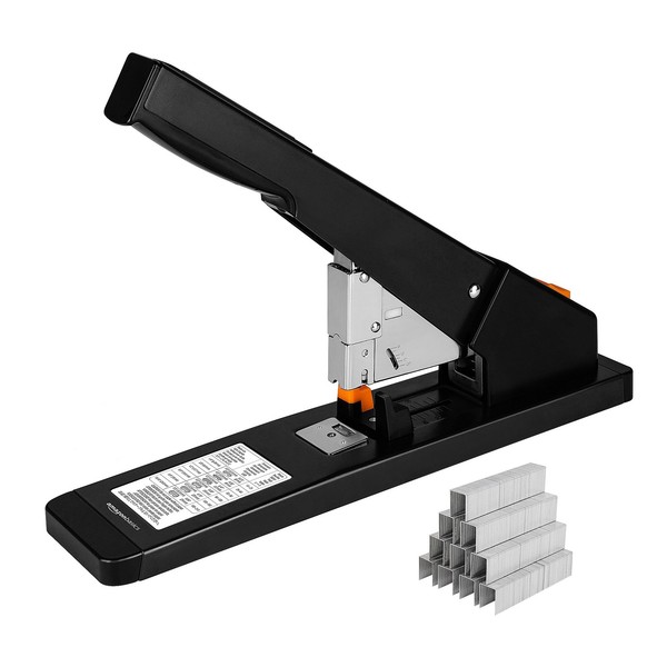 Amazon Basics Profi-HeftgeräT Schwarz 210 Blatt KapazitäT BüRobedarf-image