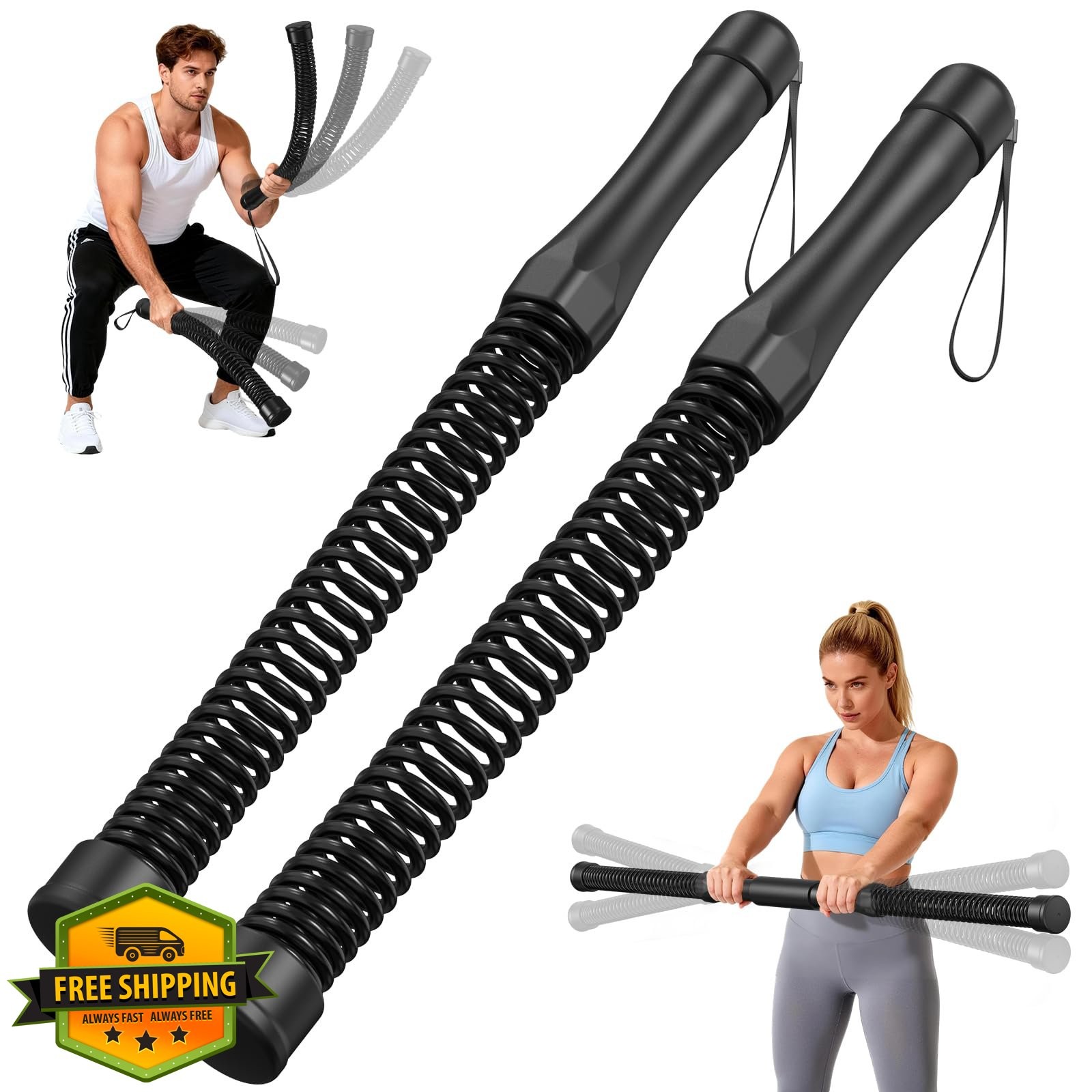 RELIFE Cordless Battle Ropes 2-in-1 Home Gym HIIT Strength