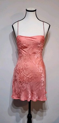 NWT For Love and Lemons Gabrielle Mini Dress in Pink Sz Small Open Strappy Back