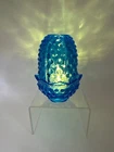 Vtg Fenton Colonial Blue Hobnail Glass Fairy Lamp Candle Holder 3608-CB 4.5 in T