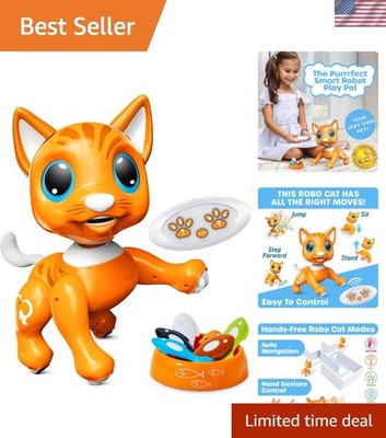 Robo Pets Interactive Robot Cat Toy - Remote Control & Programmable Fun for Kids