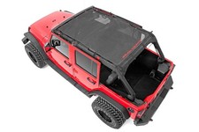 Rough Country Black Mesh Bikini Top For 07-18 Jeep Wrangler Jk 4-door - 85110 Rough Country Black Mesh Bikini Top For 07-18 Jeep Wrangler Jk 4-door - 85110