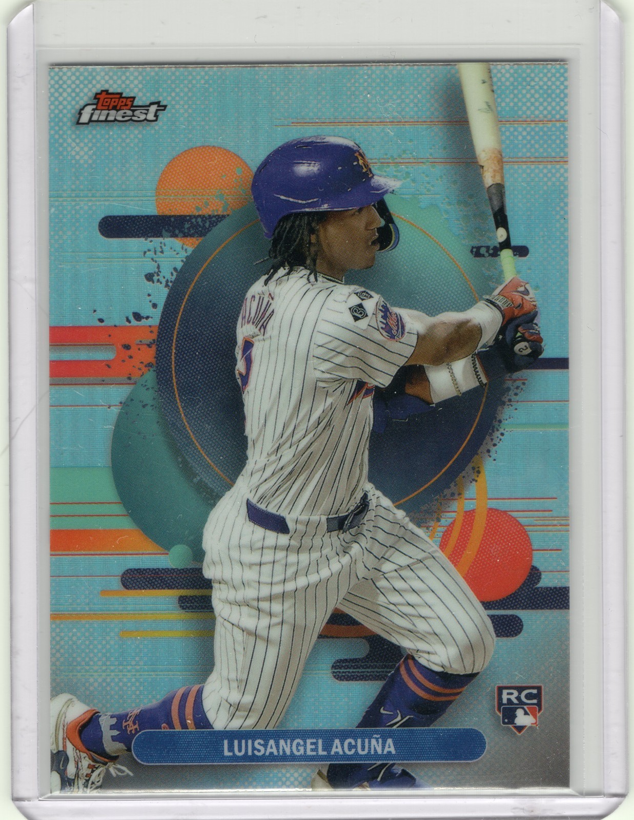 2025 Topps Finest Uncommon Refractor Luisangel Acuna #108 New York Mets