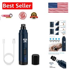 Whisper-Quiet Dog Nail Grinder - Advanced 2-Speed Rechargeable Trimmer for Pets