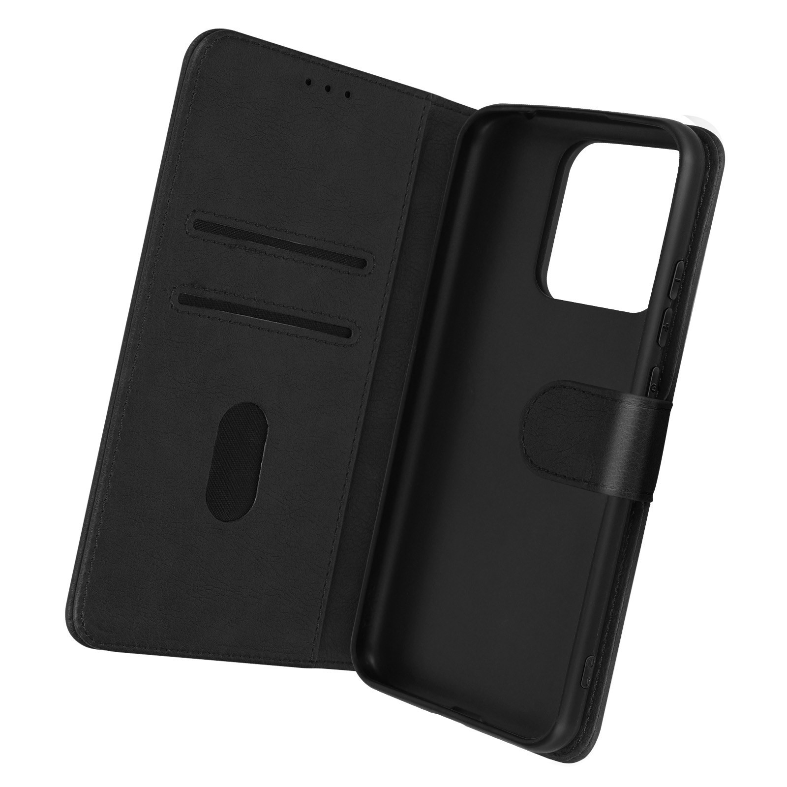 Coque Xiaomi Redmi 10A noire anti-chute qui remplace votre portefeuille de voyage