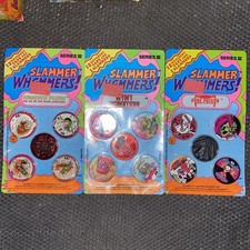 Slammer Whammers Series 3 mini monsters, kamikaze fliers & pure poison 1994 POGS