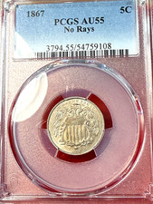 1868 5C Rev of 1868, FS-906 (Regular Strike) Shield Nickel - PCGS