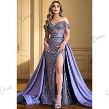 Strapless Evening Dresses Luxury Prom Dress Shining Wedding Party Formal Gowns