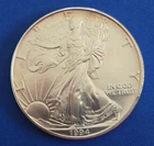 1 oz  1994 AMERICAN EAGLE .999 FINE SILVER LIBERTY COIN, "Toned" Uncirculated