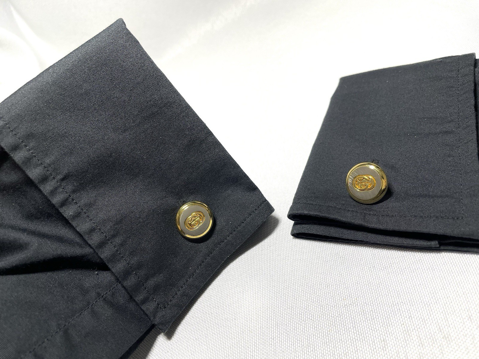 Auth Gucci Cufflinks Interlocking G doubleG Gold … - image 14