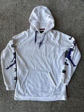 Air Jordan White/Purple Logo Hoodie EUC