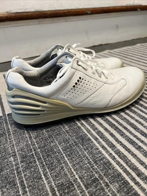 Men's ECCO Hydromax Cage Pro White/Gray Golf Shoes Size 10.5 Extra-Width