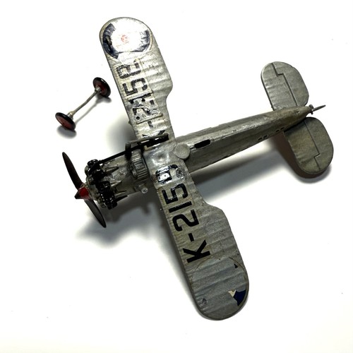 Vintage Metal Bristol Bulldog K-2158 Toy Airplane Parts/repair
