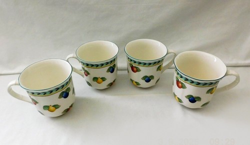 Villeroy Boch French Garden Fleurence Set Of 4 Coffee Tea Cups Germany 10 oz - Picture 6 of 8