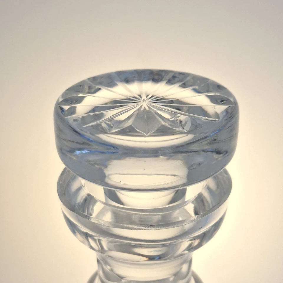 Waterford Crystal Lismore Decanter Flat Stopper Labelled Vintage Glass - Image 2 of 4