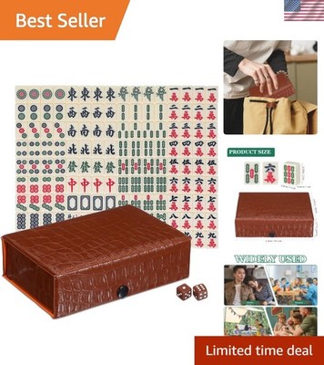 Travel-Friendly Mini Mahjong Set with 146 Durable Tiles - Family Fun Anywhere