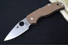 Spyderco Native 5 SPRINT RUN - Brown G-10 Handle / CPM-15V Steel / Drop Point /