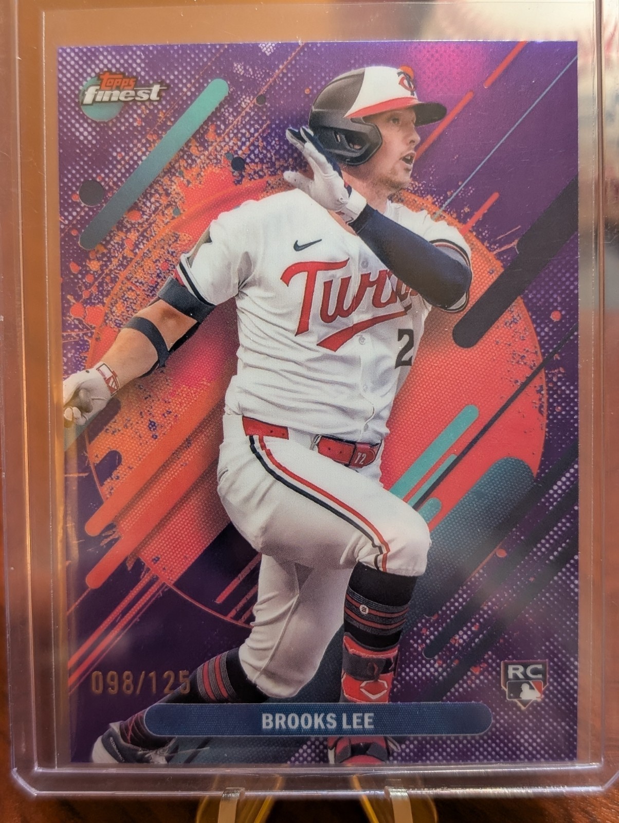 2025 Topps Finest - Rare Brooks Lee #299 Purple Refractor /125 (RC)