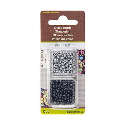 Hobby & Bastelspaß Glas Rocailles Duo - Metallic
