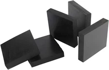 Neoprene Rubber Sheet Solid, Flexible 1/4" Thick  12" x 12" Sq Ft  Pad 60A Black