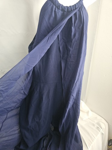 Trina Turk Jumpsuit Halter Neck Sleeveless Wide Leg Royal Blue Size M - Picture 3 of 9