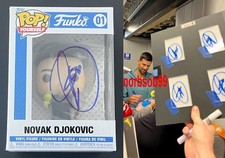 NOVAK DJOKOVIC SIGNED AUTOGRAPH TENNIS CUSTOM FUNKO w/EXACT PROOF & BECKETT COA
